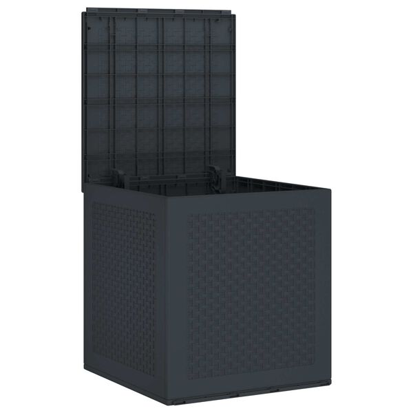 vidaXL Storage Box Anthracite 21.65 x 20.87 x 22.44 in Polypropylene
