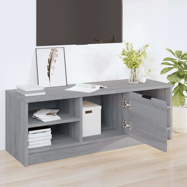 vidaXL TV Stand Gray Sonoma 40.2"x14"x14.4" Engineered Wood