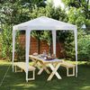 vidaXL Party Tent White Polyethylene, Iron 2x2 ft