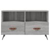 vidaXL TV Cabinet Grey Sonoma Engineered Wood, Iron Standard TV Cabinet