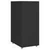 vidaXL Mobile File Cabinet Black Metal Medium Mobile File Cabinet