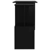 vidaXL Desk High gloss black Engineered wood Medium Rotating
