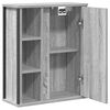 vidaXL Bathroom Wall Cabinet Gray Sonoma Engineered wood, steel