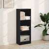 vidaXL Bookcase Black Engineered wood Small Bookcase Rectangular