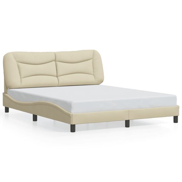 vidaXL Bed Frame Cream