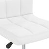 vidaXL Dining Chair White Faux leather Adjustable Adjustable Armrests