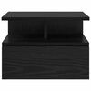 vidaXL Floating Nightstand Black Oak 15.75 x 12.20 x 10.63 in