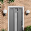 vidaXL Outdoor Wall Light 2 pcs Black 11.02 x 9.84 x 14.96 in
