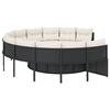 vidaXL Patio Sofa Black, Cream White