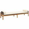 vidaXL Garden Bench Black and Cream