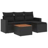 vidaXL Garden Sofa Set Black