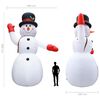 vidaXL Inflatable Snowman White, Black, Red, Orange Polyester Giant