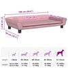 vidaXL Dog Bed Pink 100x50 x 8.3 " Velvet