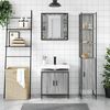 vidaXL Bathroom Cabinet Set Gray sonoma
