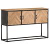 vidaXL Sideboard Natural wood with grey iron base Solid Acacia wood, Iron