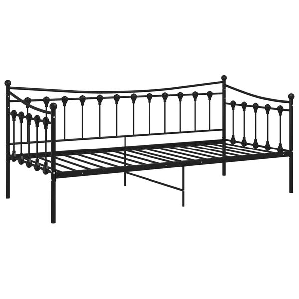 vidaXL Sofa Bed Frame Black Powder-coated metal 78.7 x 35.4 in