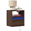 vidaXL Wall-mounted Bedside Cabinet Set of 2 Brown Oak Engineered Wood