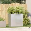 vidaXL Planter Silver Stainless Steel Large Modern Planter