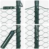 vidaXL Fence Post Green 328.08 x 3.28 ft (1.42 in mesh) Steel and PVC