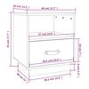 vidaXL Bedside Cabinet Grey