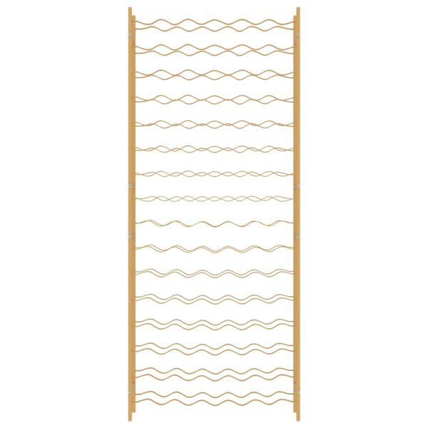 vidaXL Wine Rack for 96 Bottles Gold Metal
