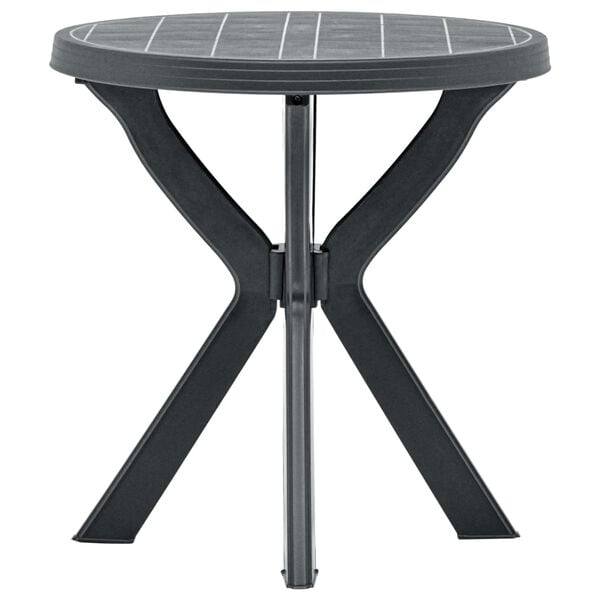 vidaXL Garden Table Anthracite Plastic Small Durable Bistro Table