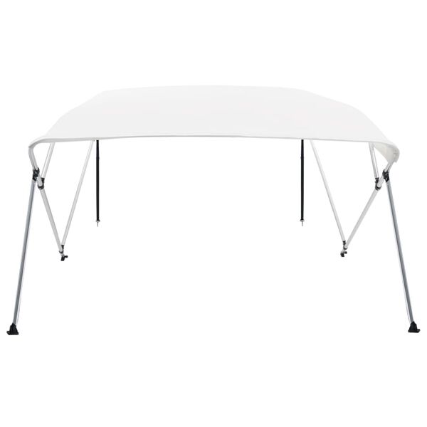 vidaXL 4 Bow Bimini Top White 95.7"x70.9"x53.9"