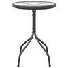 vidaXL Garden Table Anthracite Steel, Glass Small Durable Garden Table