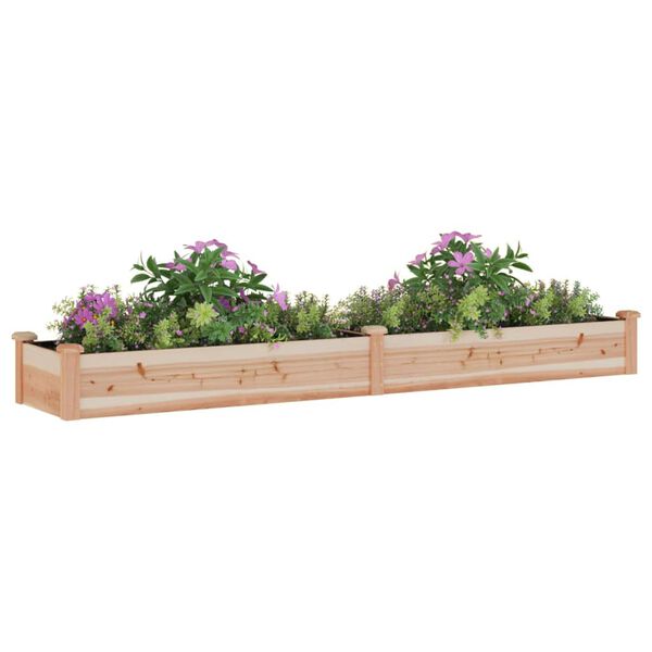 vidaXL Garden Raised Bed Natural wood Solid fir wood and breathable fabric