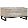 vidaXL Coffee Table Beige and Black 31.50 x 19.69 x 15.75 in
