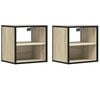 vidaXL Wall-mounted Nightstands Set of 2 Sonoma Oak Engineered wood, Metal