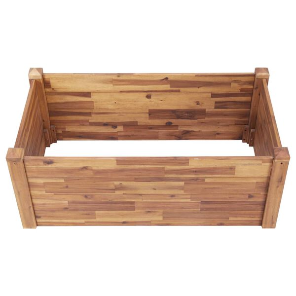 vidaXL Garden Raised Bed Natural wood color Solid acacia wood