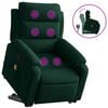 vidaXL Stand Up Massage Recliner Chair Dark Green