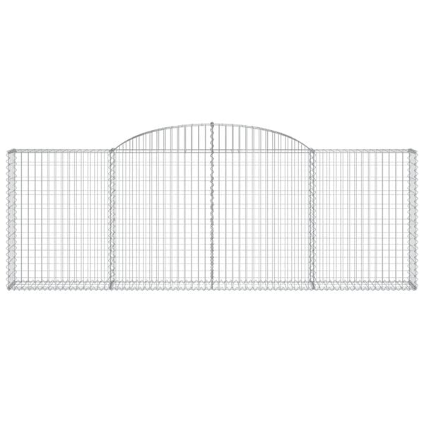 vidaXL Gabion Basket Set of 13 Silver Galvanized Iron Extra Long