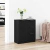 vidaXL Sideboard Black Oak 23.62 x 11.81 x 27.56 in Engineered Wood