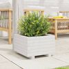 vidaXL Garden Planter White Solid pinewood 15.7 x 15.7 in Durable