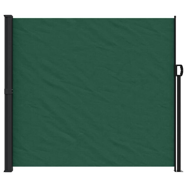 vidaXL Retractable Side Awning Dark Green