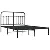 vidaXL Bed Frame Black Powder-coated steel 55.1 x 74.8 in Bed Frame