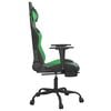 vidaXL Gaming Chair Black and Green Faux leather, metal, plywood, plastic