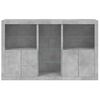 vidaXL Sideboard Concrete Grey Engineered wood, Glass Medium Sideboard