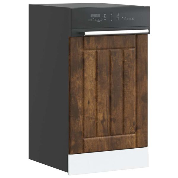 vidaXL Dishwasher Panel Smoked Oak Engineered wood Medium Durable