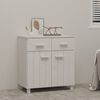 vidaXL Sideboard White Solid pine wood 31.1 x 15.7 x 31.5 in Sideboard