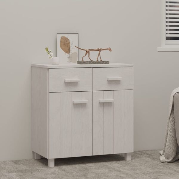 vidaXL Sideboard White Solid pine wood 31.1 x 15.7 x 31.5 in Sideboard
