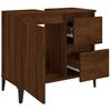 vidaXL Bathroom Cabinet Brown Oak Engineered Wood Medium