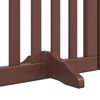 vidaXL Dog Gate Set of 15 Brown Solid Poplar wood Foldable Dog Gate