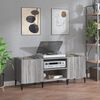 vidaXL Record Cabinet Grey Sonoma Engineered Wood Medium Record Cabinet