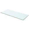 vidaXL Glass Panel Clear Tempered Glass 23.6 x 7.9 in Glass Shelf