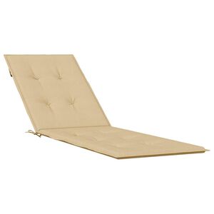 vidaXL Deck Chair Cushion Melange beige 100% polyester Deck Chair Cushion