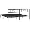 vidaXL Bed Frame Black Powder-Coated Steel Super King Bed Frame