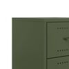 vidaXL Bedside Cabinet Olive Green Cold-rolled Steel Medium